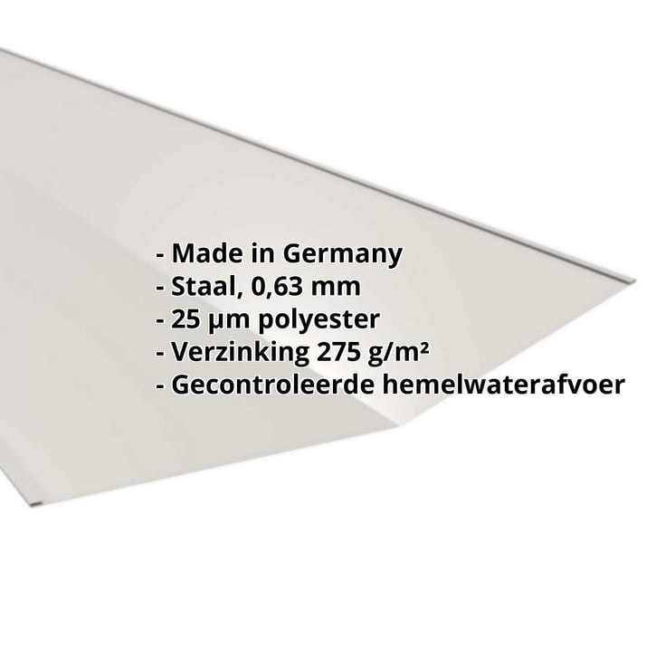 Kilgoot | 490 x 490 x 2000 mm | Staal 0,63 mm | 25 µm Polyester | 9002 - Grijswit #2