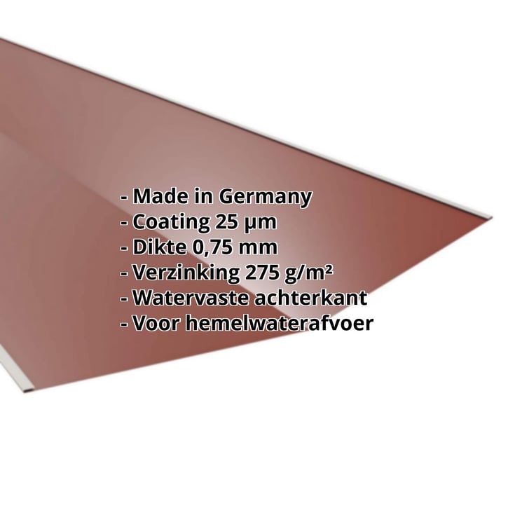 Kilgoot | 490 x 490 x 2000 mm | Staal 0,75 mm | 25 µm Polyester | 8012 - Roodbruin #2