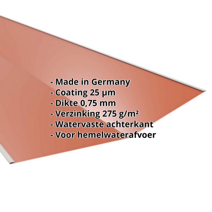 Kilgoot | 490 x 490 x 2000 mm | Staal 0,75 mm | 25 µm Polyester | 8004 - Koperbruin #2