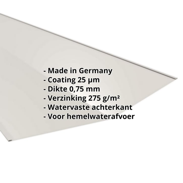 Kilgoot | 490 x 490 x 2000 mm | Staal 0,75 mm | 25 µm Polyester | 9002 - Grijswit #2