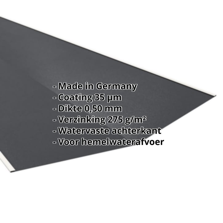 Kilgoot | 490 x 490 x 2000 mm | Staal 0,50 mm | 35 µm Mattpolyester | 23 - Donkergrijs #2