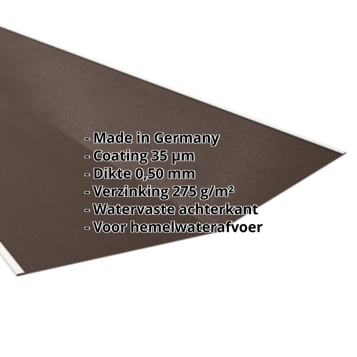Kilgoot | 490 x 490 x 2000 mm | Staal 0,50 mm | 35 µm Mattpolyester | 32 - Donkerbruin #2