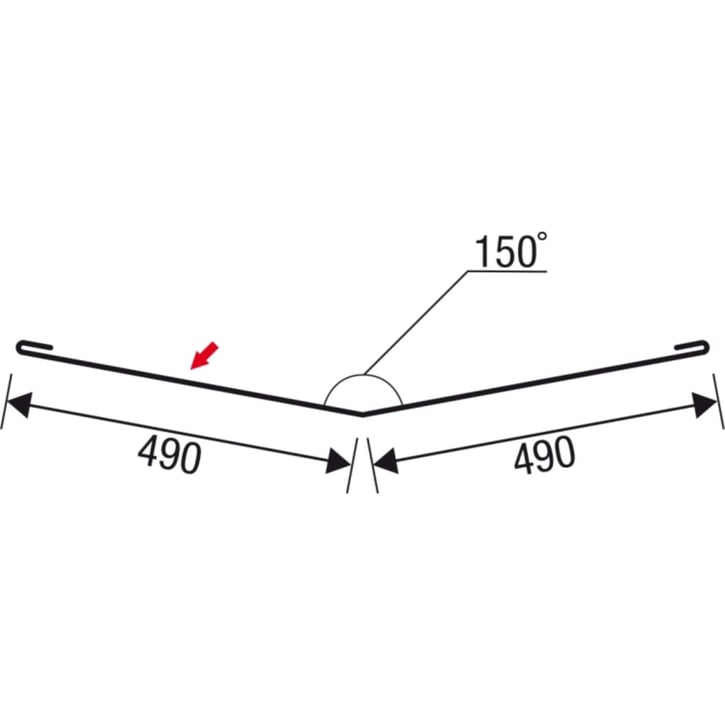Kilgoot | 490 x 490 x 2000 mm | Staal 0,50 mm | 60 µm Puramid | 7016 - Antracietgrijs #5