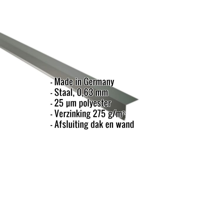 Muuraansluiting | 16 x 11,5 cm | 95° | Staal 0,63 mm | 25 µm Polyester | 6020 - Chroomoxydegroen #2