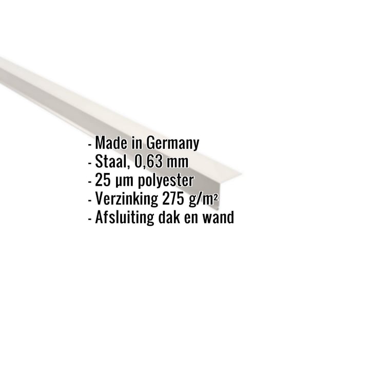 Muuraansluiting | 16 x 11,5 cm | 95° | Staal 0,63 mm | 25 µm Polyester | 9010 - Zuiverwit #2