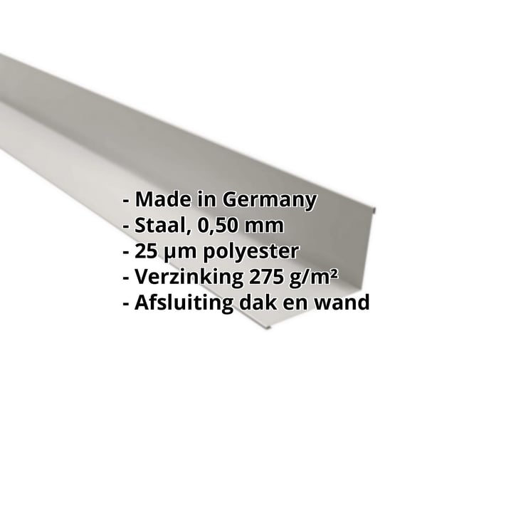Muuraansluiting | 160 x 115 mm | 95° | Staal 0,50 mm | 25 µm Polyester | 9006 - Zilver-Metallic #2