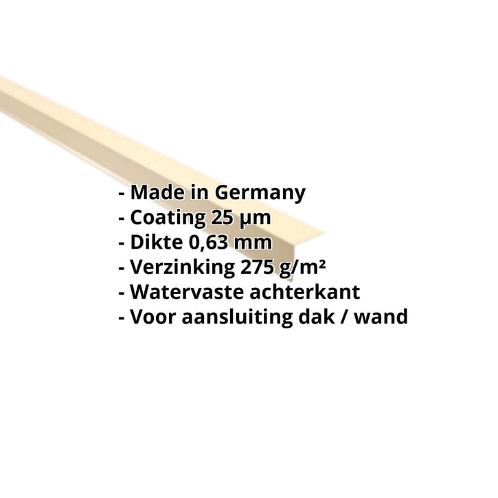 Muuraansluiting | 160 x 115 mm | 95° | Staal 0,63 mm | 25 µm Polyester | 1015 - Licht ivoorkleurig #2