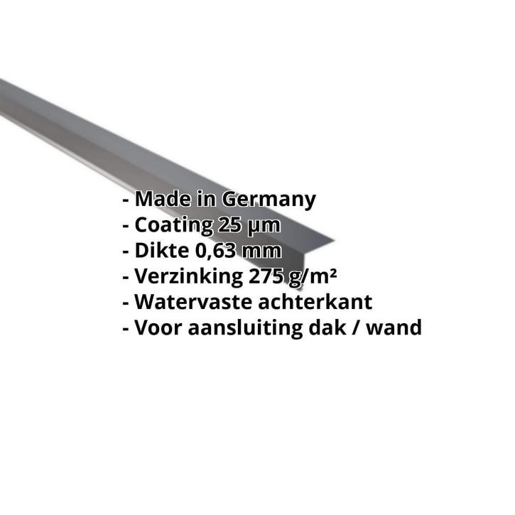 Muuraansluiting | 160 x 115 mm | 95° | Staal 0,63 mm | 25 µm Polyester | 7016 - Antracietgrijs #2
