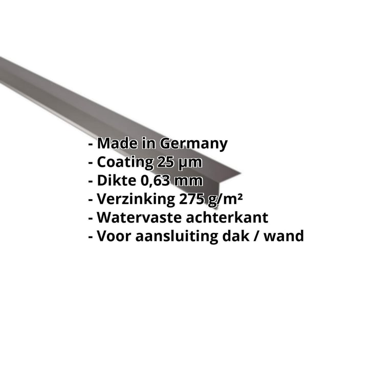 Muuraansluiting | 160 x 115 mm | 95° | Staal 0,63 mm | 25 µm Polyester | 8017 - Chocoladebruin #2