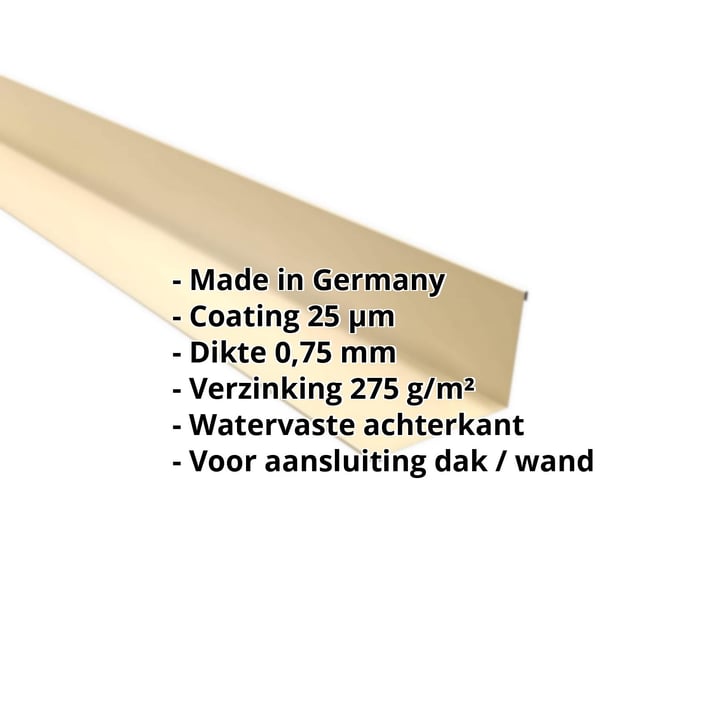 Muuraansluiting | 160 x 115 mm | 95° | Staal 0,75 mm | 25 µm Polyester | 1015 - Licht ivoorkleurig #2