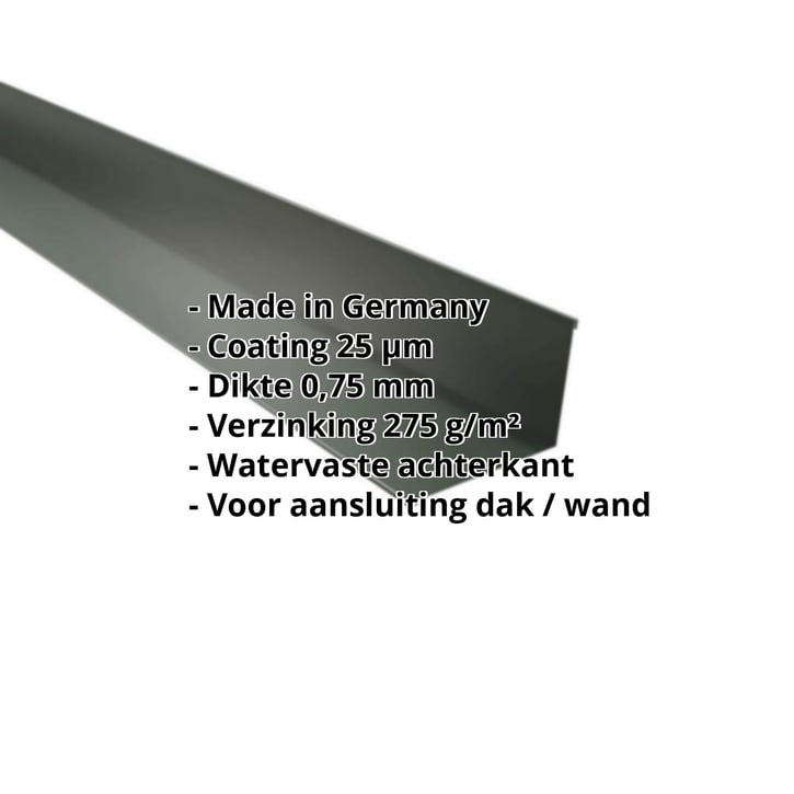 Muuraansluiting | 160 x 115 mm | 95° | Staal 0,75 mm | 25 µm Polyester | 6020 - Chroomoxydegroen #2