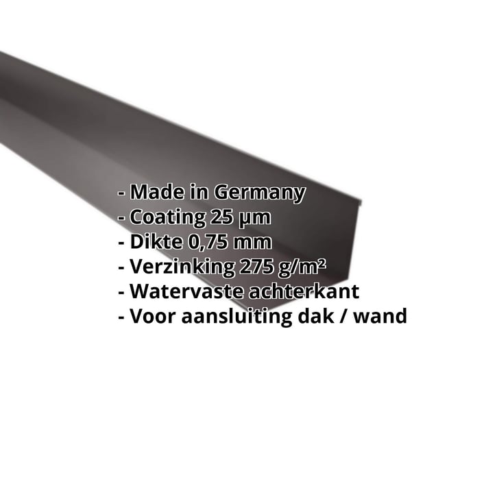 Muuraansluiting | 160 x 115 mm | 95° | Staal 0,75 mm | 25 µm Polyester | 8017 - Chocoladebruin #2