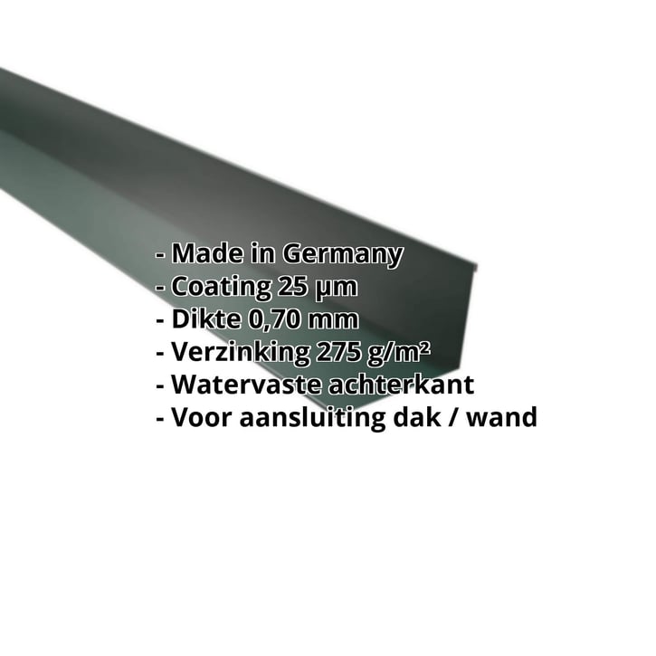 Muuraansluiting | 160 x 115 mm | 95° | Aluminium 0,70 mm | 25 µm Polyester | 6005 - Mosgroen #2