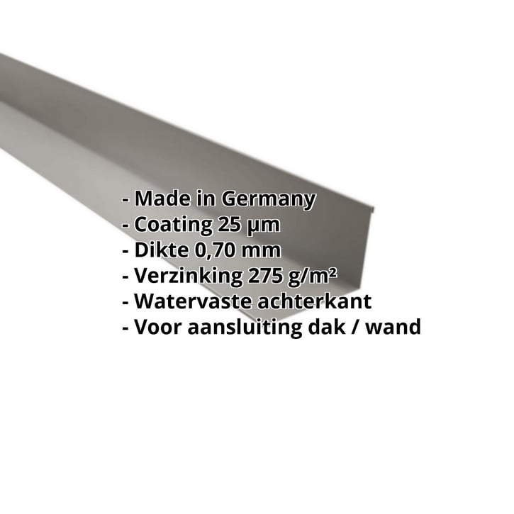 Muuraansluiting | 160 x 115 mm | 95° | Aluminium 0,70 mm | 25 µm Polyester | 9007 - Grijs aluminiumkleurig #2