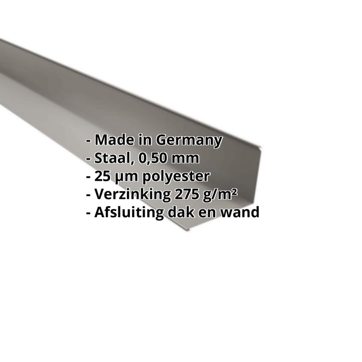Muuraansluiting | 220 x 150 mm | 95° | Staal 0,50 mm | 25 µm Polyester | 9007 - Grijs aluminiumkleurig #2