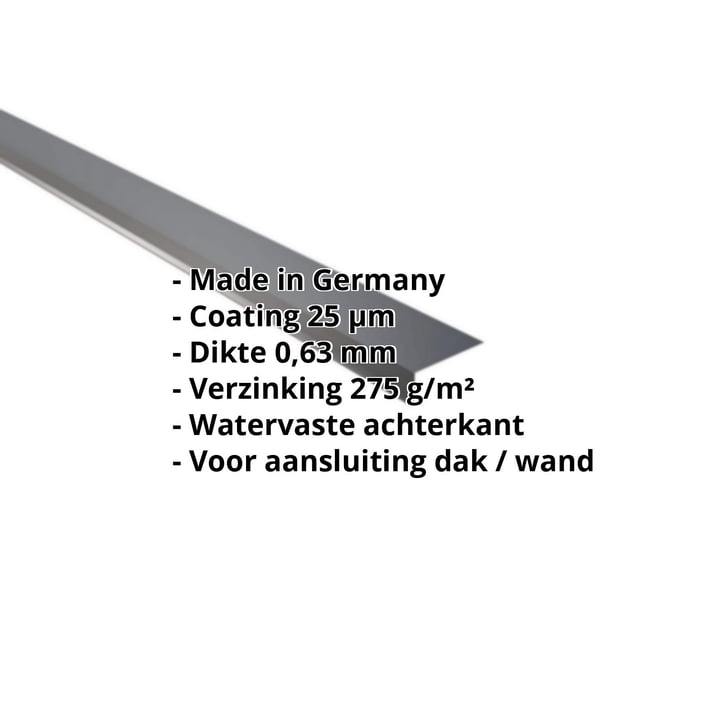 Muuraansluiting | 220 x 150 mm | 95° | Staal 0,63 mm | 25 µm Polyester | 7016 - Antracietgrijs #2