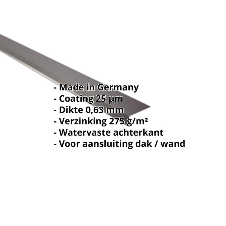 Muuraansluiting | 220 x 150 mm | 95° | Staal 0,63 mm | 25 µm Polyester | 8017 - Chocoladebruin #2