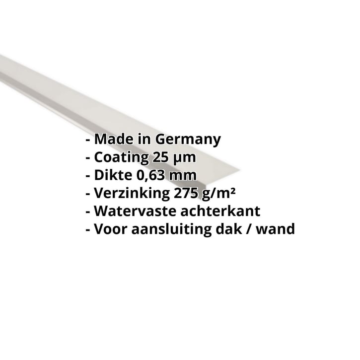 Muuraansluiting | 220 x 150 mm | 95° | Staal 0,63 mm | 25 µm Polyester | 9002 - Grijswit #2