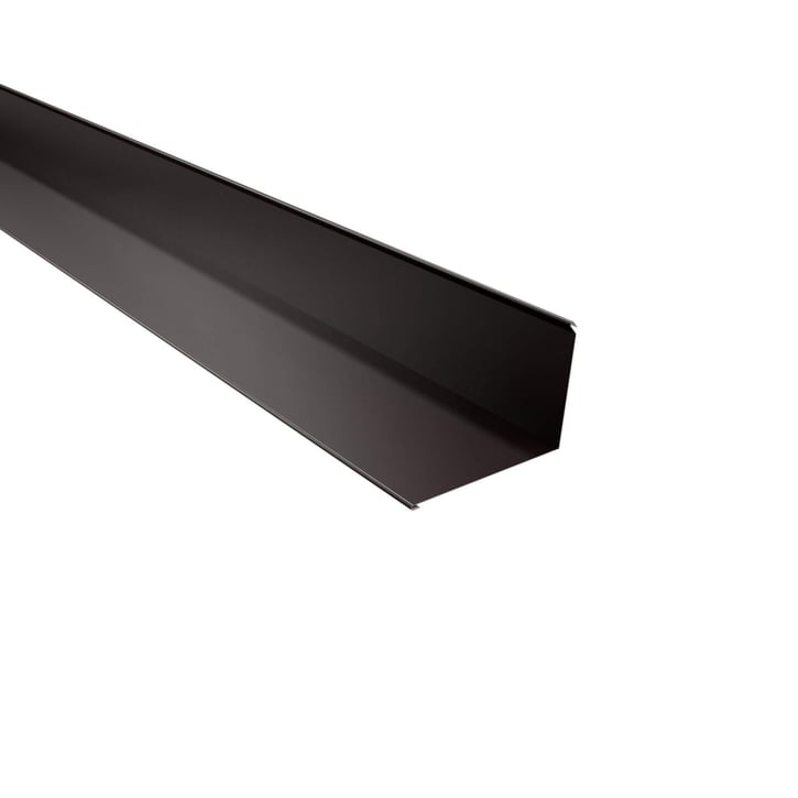 Muuraansluiting | 220 x 150 mm | 95° | Staal 0,50 mm | 60 µm Puramid | 6017 - Chocoladebruin #1