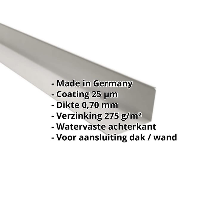 Muuraansluiting | 220 x 150 mm | 95° | Aluminium 0,70 mm | 25 µm Polyester | 9006 - Zilver-Metallic #2