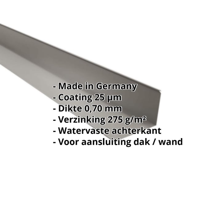 Muuraansluiting | 220 x 150 mm | 95° | Aluminium 0,70 mm | 25 µm Polyester | 9007 - Grijs aluminiumkleurig #2