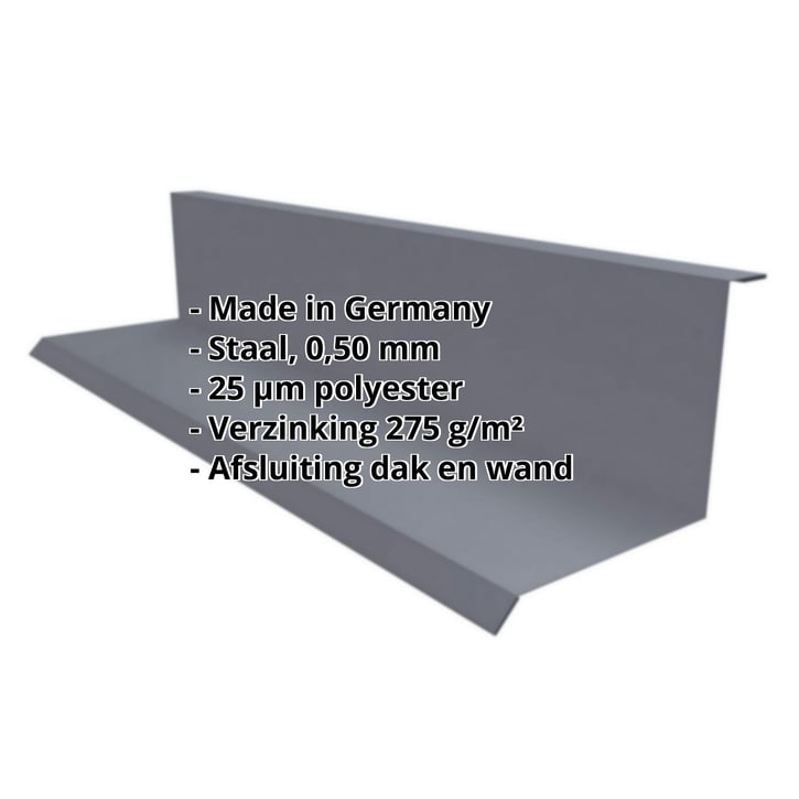Muuraansluiting | Typ 1 | 100 x 110 x 2000 mm | 90° | Staal 0,50 mm | 25 µm Polyester | 7024 - Grafietgrijs #2