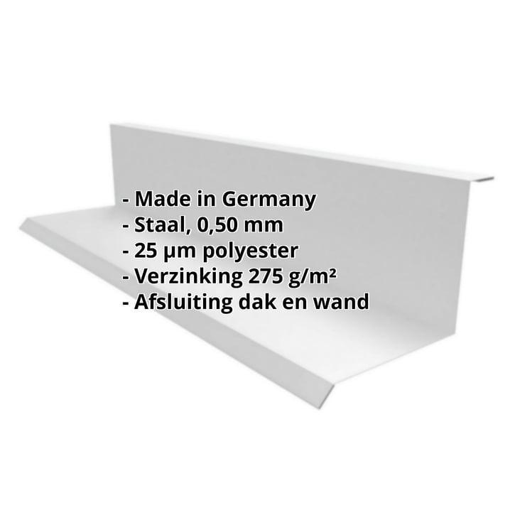 Muuraansluiting | Typ 1 | 100 x 110 x 2000 mm | 90° | Staal 0,50 mm | 25 µm Polyester | 9006 - Zilver-Metallic #2