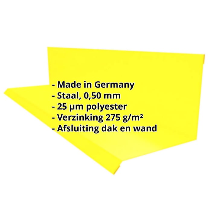 Muuraansluiting | Typ 2 | 100 x 110 x 2000 mm | 90° | Staal 0,50 mm | 25 µm Polyester | 1021 - Koolzaadgeel #2