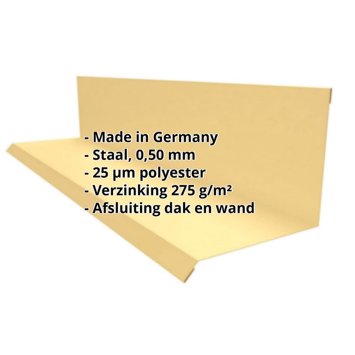 Muuraansluiting | Typ 2 | 100 x 110 x 2000 mm | 90° | Staal 0,50 mm | 25 µm Polyester | 1002 - Zandgeel #2