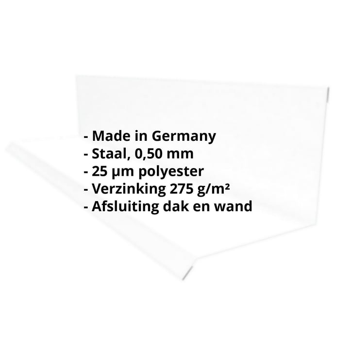 Muuraansluiting | Typ 2 | 100 x 110 x 2000 mm | 90° | Staal 0,50 mm | 25 µm Polyester | 7035 - Lichtgrijs #2