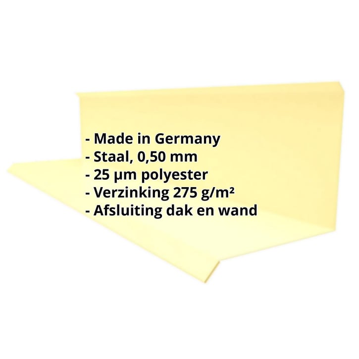 Muuraansluiting | Typ 3 | 100 x 110 x 2000 mm | 90° | Staal 0,50 mm | 25 µm Polyester | 1015 - Licht ivoorkleurig #2