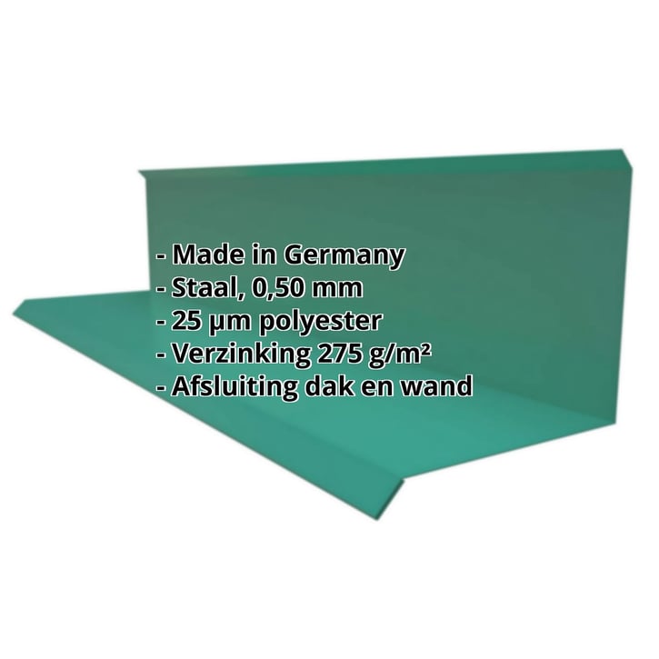 Muuraansluiting | Typ 3 | 100 x 110 x 2000 mm | 90° | Staal 0,50 mm | 25 µm Polyester | 6005 - Mosgroen #2