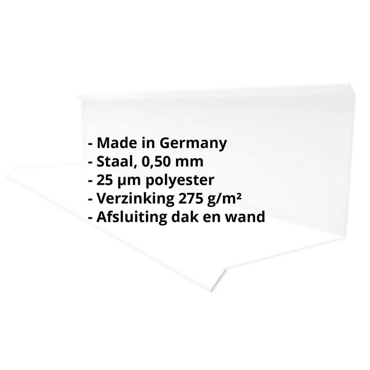 Muuraansluiting | Typ 3 | 100 x 110 x 2000 mm | 90° | Staal 0,50 mm | 25 µm Polyester | 7035 - Lichtgrijs #2