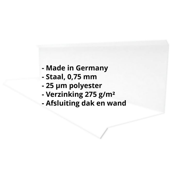 Muuraansluiting | Typ 3 | 100 x 110 x 2000 mm | 90° | Staal 0,75 mm | 25 µm Polyester | 7035 - Lichtgrijs #2