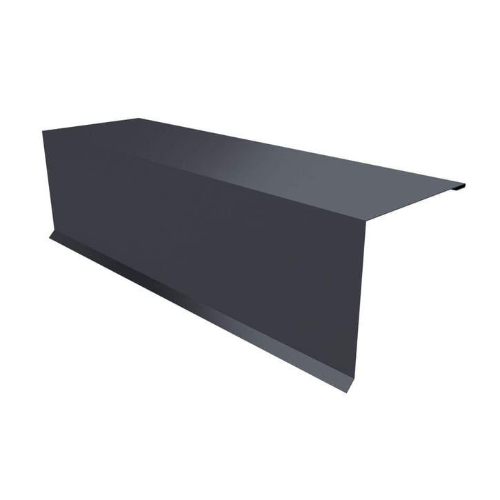 Nok lessenaarsdak | 110 x 100 x 2000 mm | 80° | Staal 0,50 mm | 25 µm Polyester | 7024 - Grafietgrijs #1