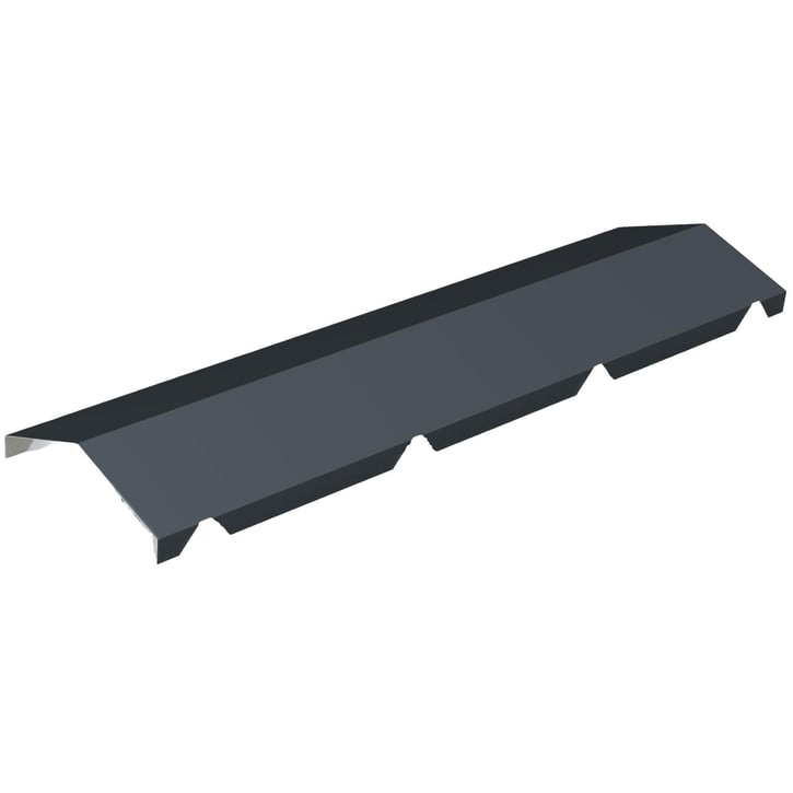 Nokstuk getand | 165 x 165 x 1140 mm | 120° | Staal 0,50 mm | 25 µm Polyester | 7016 - Antracietgrijs #1