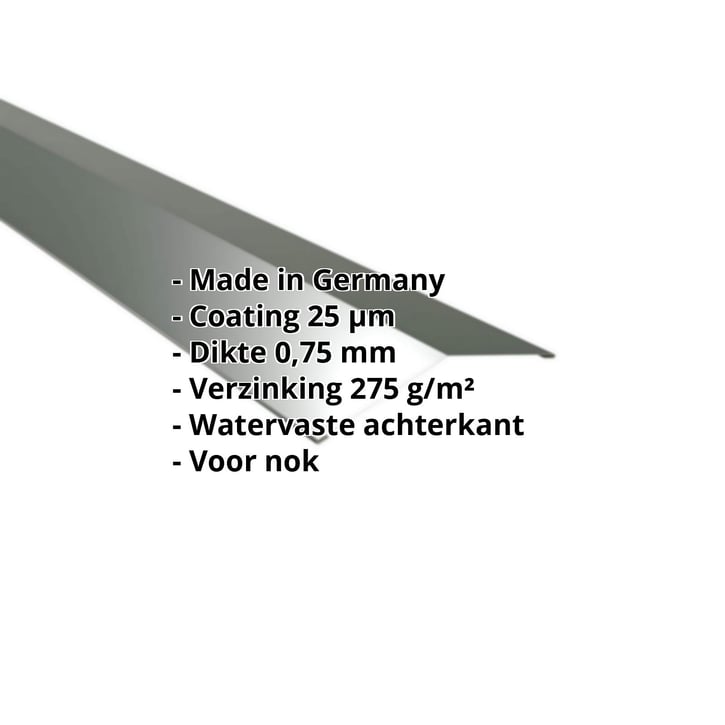 Nokstuk vlak | 145 x 145 mm | 150° | Staal 0,75 mm | 25 µm Polyester | 6020 - Chroomoxydegroen #2
