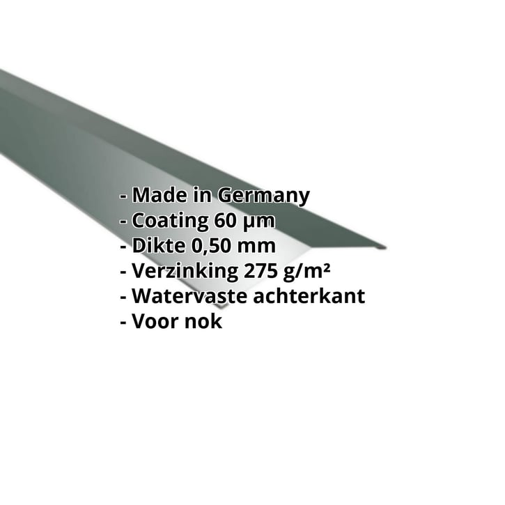 Nokstuk vlak | 145 x 145 mm | 150° | Staal 0,50 mm | 60 µm Puramid | 6005 - Mosgroen #2