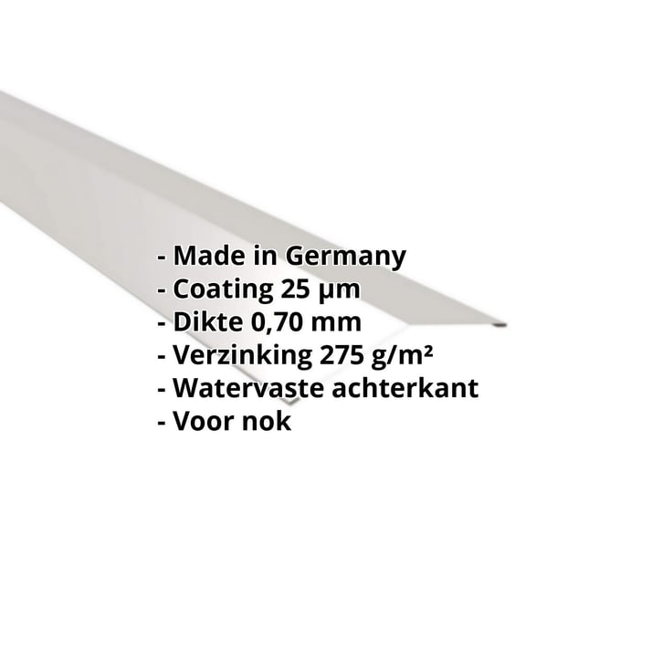 Nokstuk vlak | 145 x 145 mm | 150° | Aluminium 0,70 mm | 25 µm Polyester | 9006 - Zilver-Metallic #2