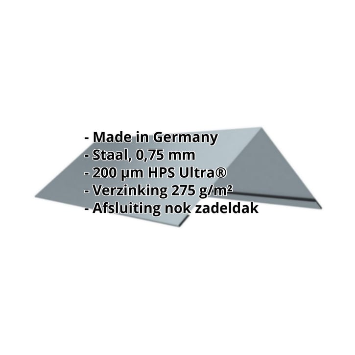 Nokstuk vlak | 145 x 145 x 2000 mm | 140° | Staal 0,63 mm | 200 µm HPS Ultra® | 7040 - Venstergrijs #2