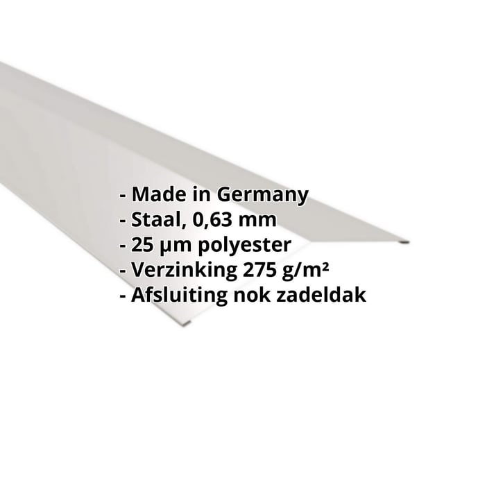 Nokstuk vlak | 198 x 198 mm | 150° | Staal 0,63 mm | 25 µm Polyester | 9006 - Zilver-Metallic #2