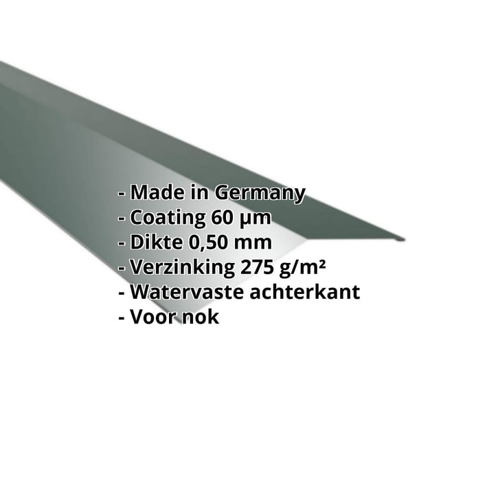Nokstuk vlak | 198 x 198 mm | 150° | Staal 0,50 mm | 60 µm Puramid | 6005 - Mosgroen #2