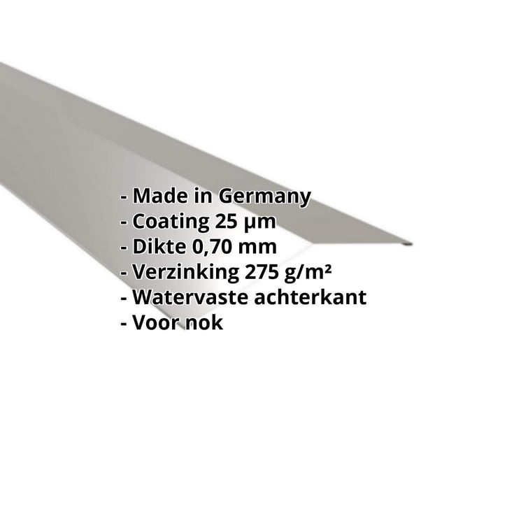 Nokstuk vlak | 198 x 198 mm | 150° | Aluminium 0,70 mm | 25 µm Polyester | 9007 - Grijs aluminiumkleurig #2