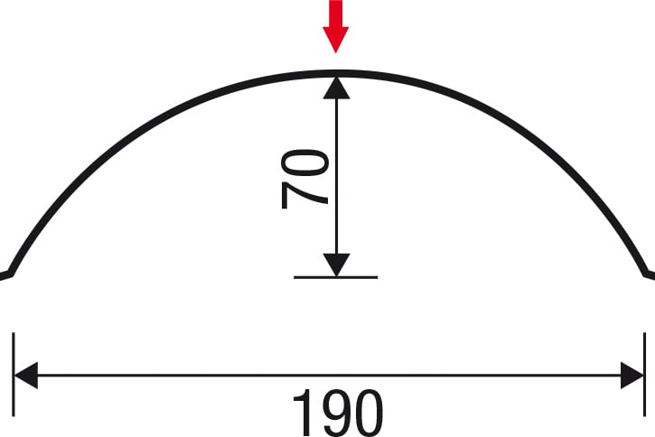 Ronde nok | 1,86 m | Staal 0,50 mm | 25 µm Polyester | 9007 - Grijs aluminiumkleurig #5