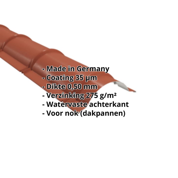 Ronde nok | 1,86 m | Staal 0,50 mm | 35 µm Mattpolyester | 75 - Terracotta #2