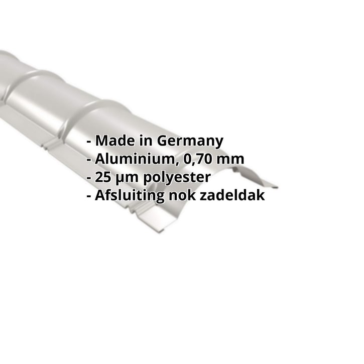 Ronde nok | 1,86 m | Aluminium 0,70 mm | 25 µm Polyester | 9006 - Zilver-Metallic #2