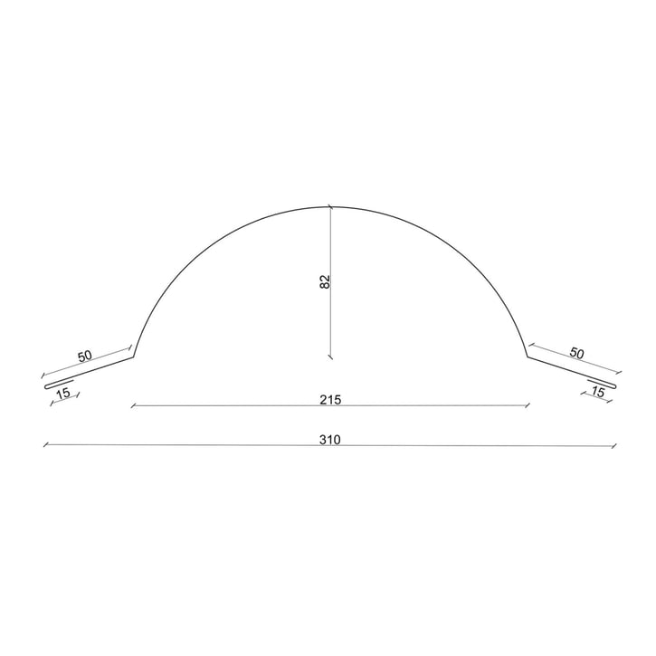 Ronde nok groot | 1,960 m | Staal 0,50 mm | 50 µm PURLAK® | 028 - Kersrood #3