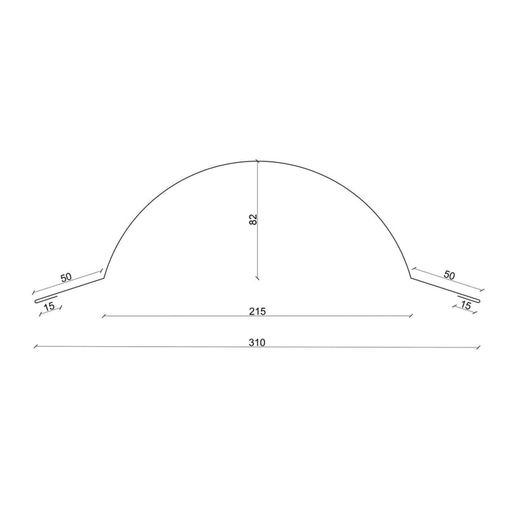 Ronde nok groot | 1,960 m | Staal 0,50 mm | 25 µm Polyester | 5010 - Gentiaanblauw #3