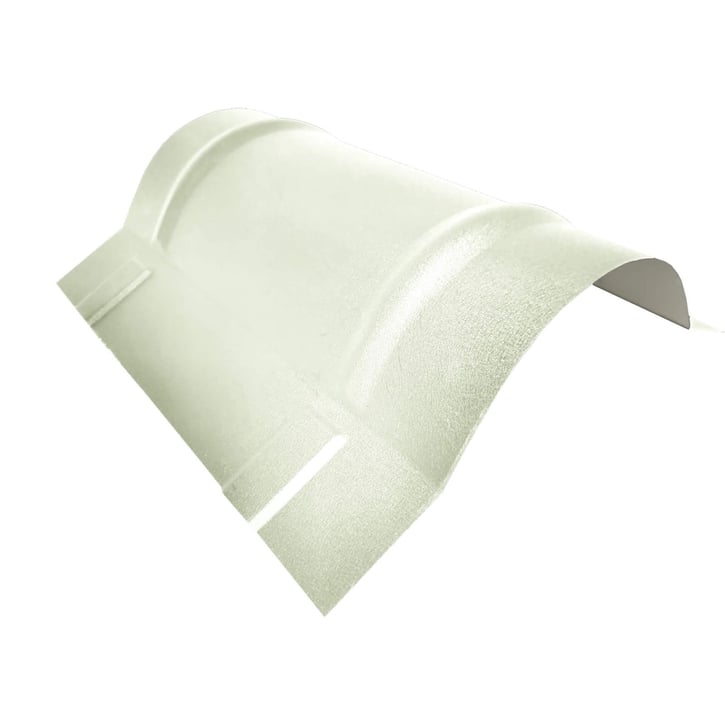 Ronde nok groot | 1,960 m | Staal 0,50 mm | 25 µm Polyester | 9002 - Grijswit #1