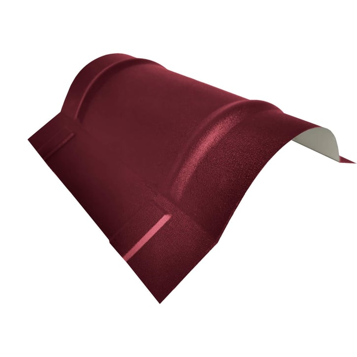 Ronde nok klein | 1,965 m | Staal 0,50 mm | 25 µm Polyester | 3005 - Wijnrood #1